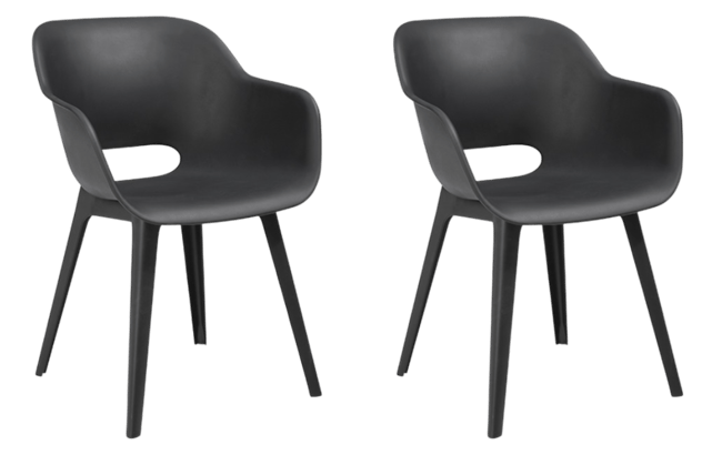 Pack de 2 sillas de exterior Akola - Grafito